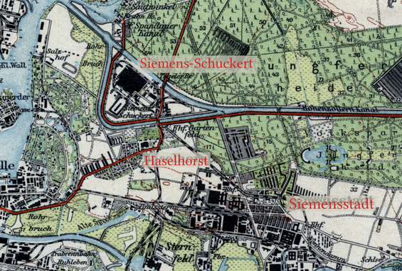 Lage KZ Sachsenhausen/Haselhorst