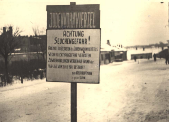 Seuchenwarnung im Ghetto Radom; Quelle: YV AS 2766/1