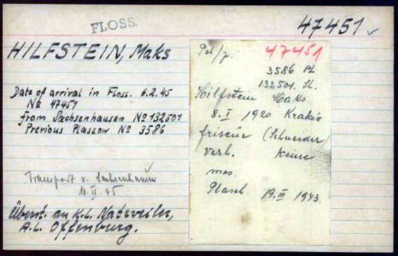 Unterlagen des Arolsen Archives; Quelle: 1.1.8/10886910/ITS Digital Archive, Arolsen Archives